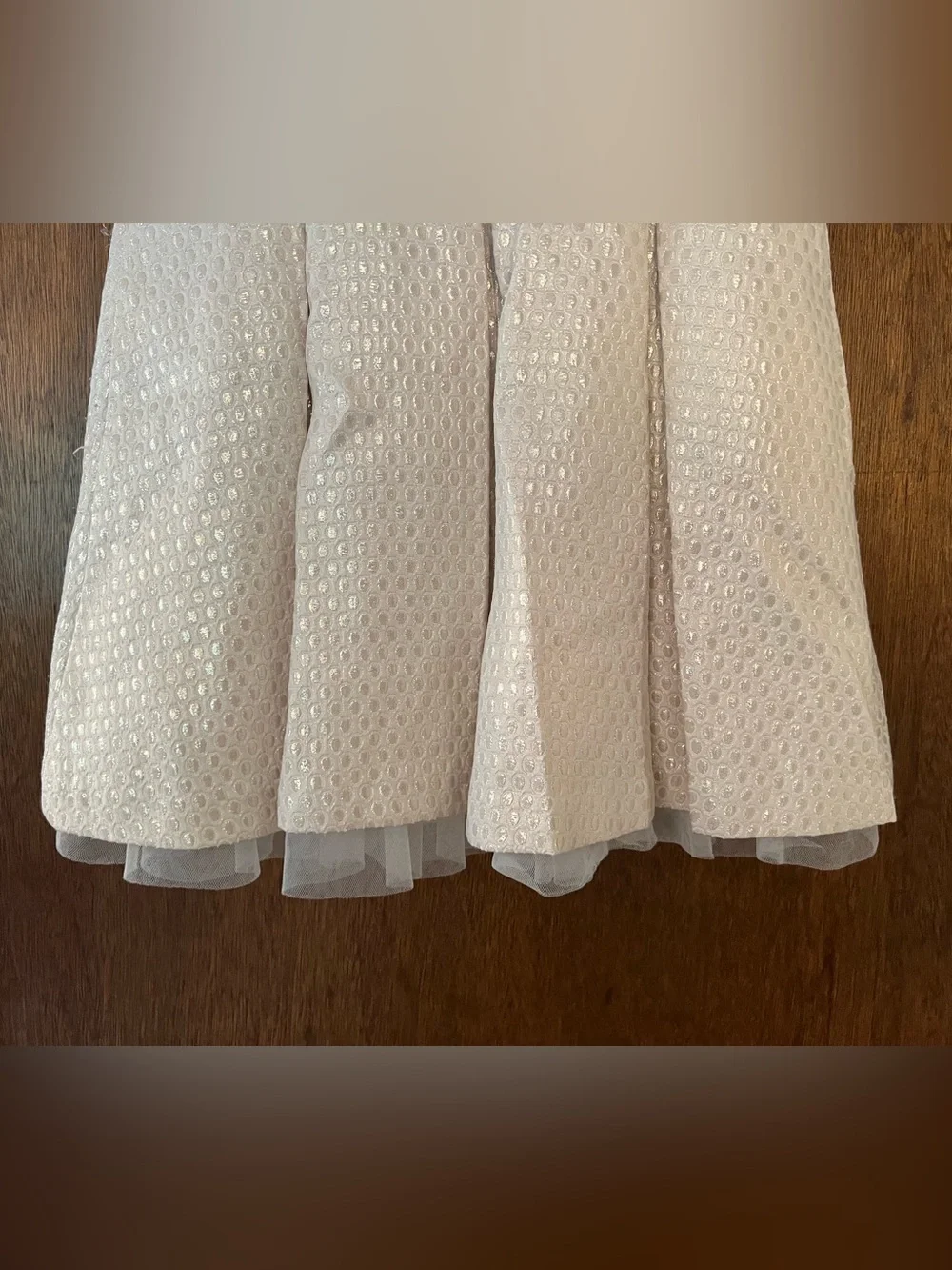Girls Gymboree Size 10 Ivory Bow-Accent Party Dress
